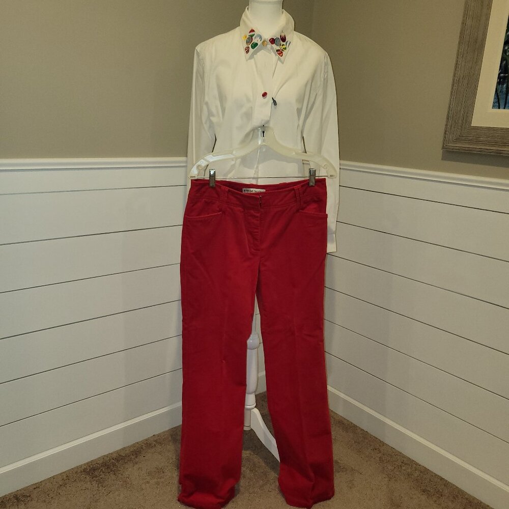 Upscale Vintage Holiday True Red Pants- Size 6